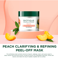 Biotique Peach Peel Off Mask 50g | Clarifying Glow