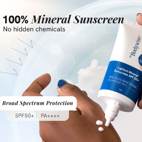 Be Bodywise Lightest Mineral Sunscreen SPF 50+