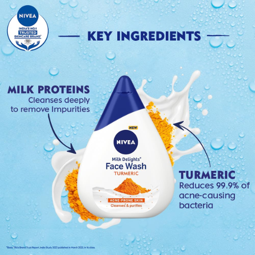 NIVEA Milk Delights Turmeric Face Wash for Glowing Skin