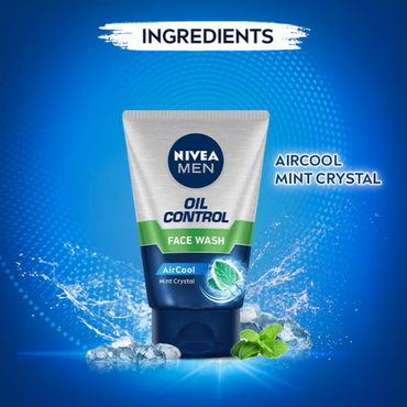 NIVEA Men Oil Control Facewash for Oily Skin | Deep Clean
