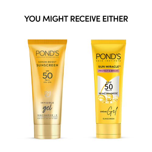 POND’S Sun Miracle SPF 50 PA+++ Brightening Sunscreen - Protect & Bright, With Niacinamide