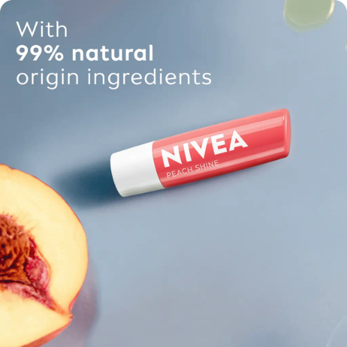 NIVEA Peach Shine Lip Balm | Soft & Glossy Lips