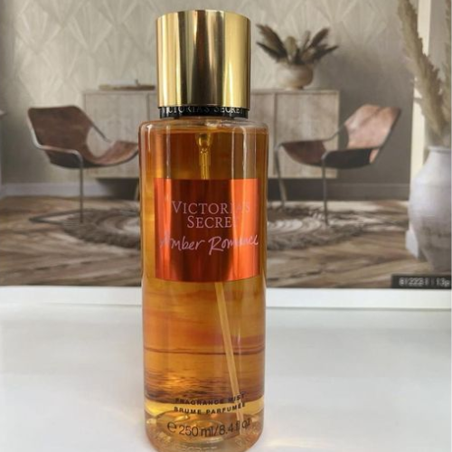Victoria's Secret Amber Romance Body Mist for Women, Perfume with Notes of Sugar Kisses, Women’s Fragrance