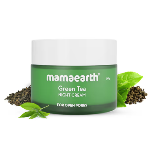Mamaearth Green Tea Night Cream 50g | Pore Tightening Care
