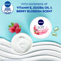 NIVEA Soft Berry Blossom Cream 200ml | Hydrating Moisturizer