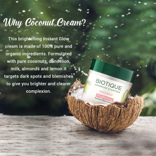 BIOTIQUE Coconut Brightening Instant Glow Cream