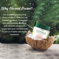 BIOTIQUE Coconut Brightening Instant Glow Cream