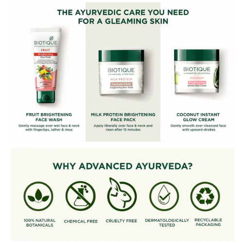 Biotique Milk Protein Instant Glow Face Pack