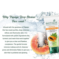 Biotique Papaya Deep Cleanse Face Wash | Oil Control Cleanser