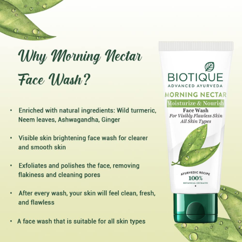 Biotique Morning Nectar Face Wash Pack of 2 | Hydrating