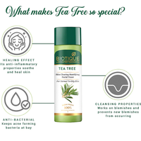 BIOTIQUE Tea Tree Facial Toner 120ml | Oil Control