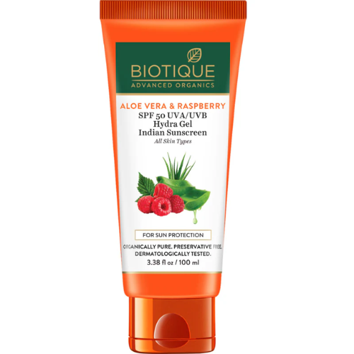 Biotique Aloe Vera & Raspberry SPF 50 Sunscreen 100g