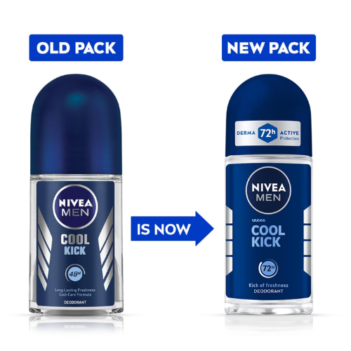 NIVEA Men Cool Kick Deo Roll On 50ml – Long-Lasting Freshness