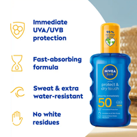 NIVEA Sun Protect & Dry Touch Invisible Spray SPF 50 | 200ml