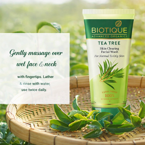 BIOTIQUE Tea Tree Skin Clearing Face Wash 150ml