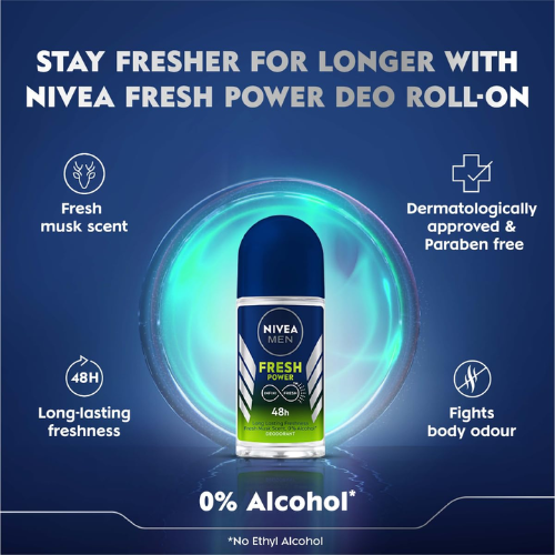 NIVEA MEN Fresh Power Anti-Perspirant Roll-On 50ml