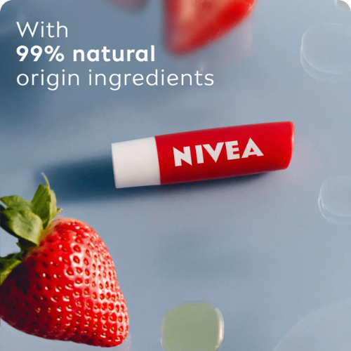 NIVEA Strawberry Shine Lip Balm | Soft & Glossy Lips