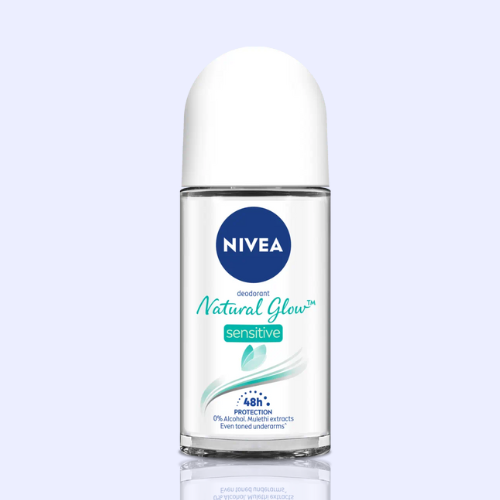 NIVEA Natural Glow Sensitive Deo Roll On 50ml | Gentle Care