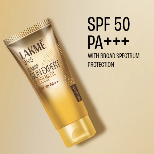 Lakmé Matte Sunscreen SPF 50 PA+++ – Niacinamide, UVA/UVB Protection for Normal to Oily Skin | 50 ml