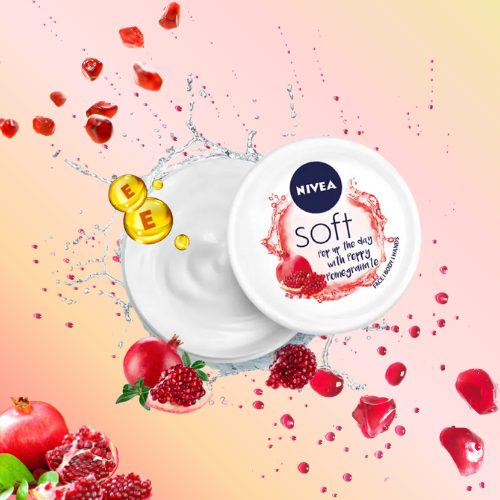 NIVEA Soft Peppy Pomegranate Cream 200ml | Fresh Hydration