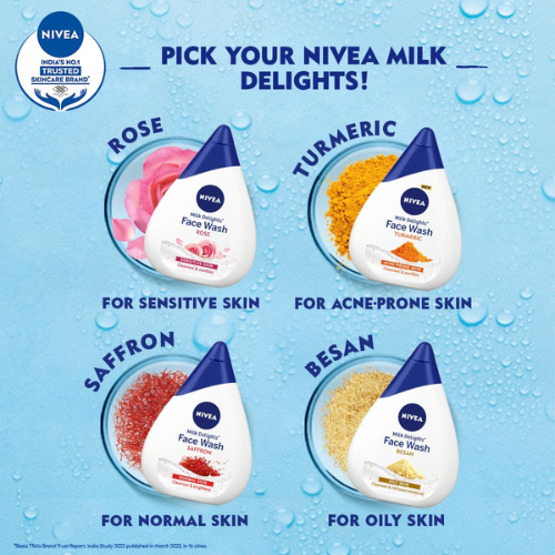 NIVEA Milk Delights Honey Face Wash for Dry Skin – 100ml