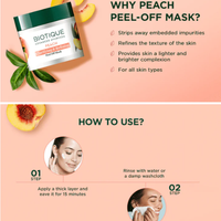 Biotique Peach Peel Off Mask 50g | Clarifying Glow