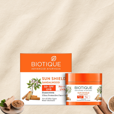 Biotique Sun Shield Sandalwood SPF 50+ Sunscreen 50g