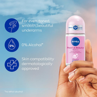 NIVEA Pearl & Beauty Radiance Deo Roll On 50ml | Long-Lasting Freshness