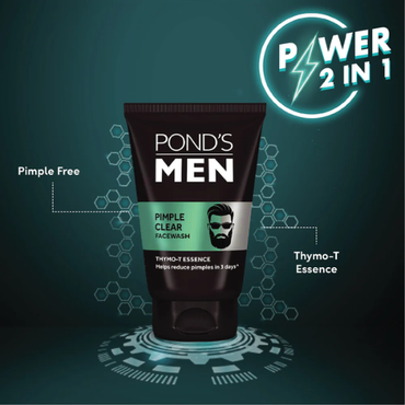 POND'S Men Pimple Clear Facewash 100g | Acne Control