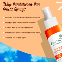 Biotique Sandalwood Sunshield Spray SPF 50+ | 120ml
