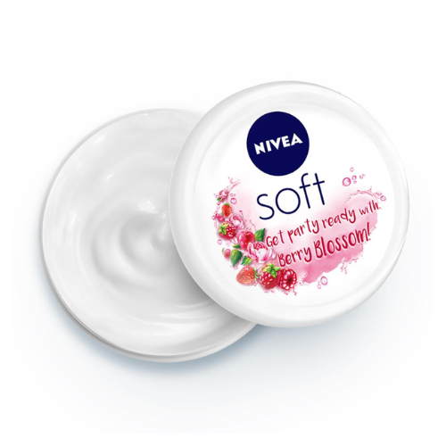 NIVEA Soft Berry Blossom Cream 200ml | Hydrating Moisturizer