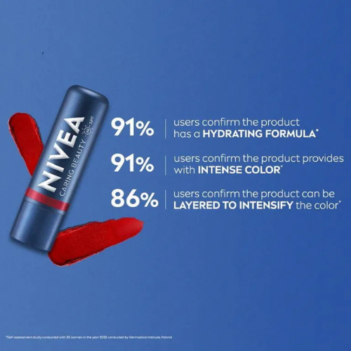 NIVEA Lip Caring Beauty Red Balm | Tinted Moisture