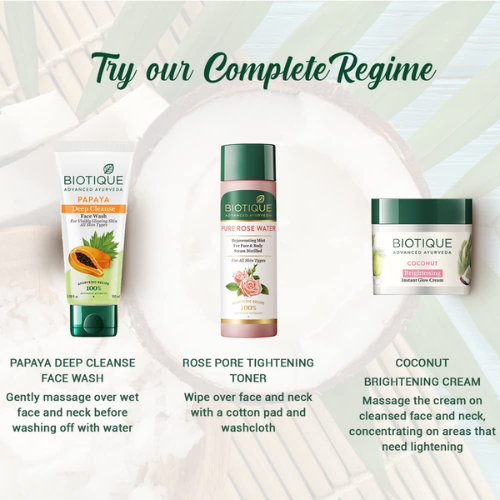 BIOTIQUE Coconut Brightening Instant Glow Cream