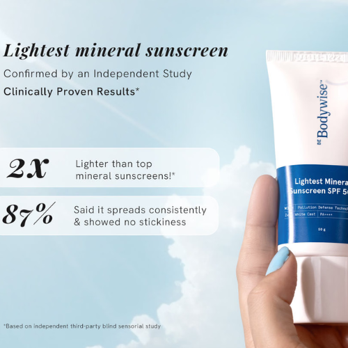 Be Bodywise Lightest Mineral Sunscreen SPF 50+