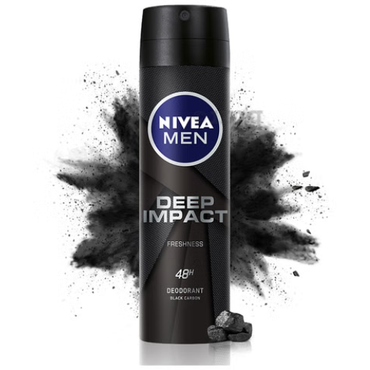 NIVEA Men Deep Impact Deodorant Spray 150ml | Long Freshness