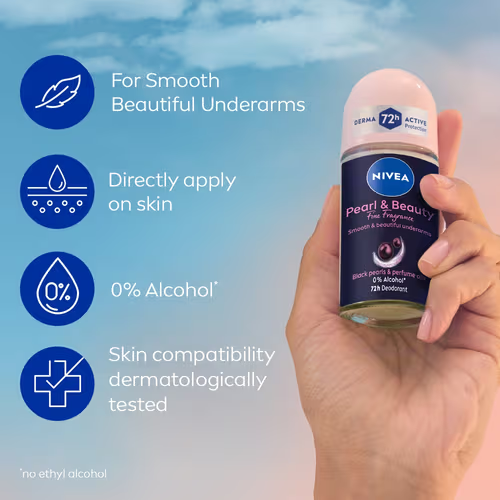 NIVEA Pearl & Beauty Deo Roll On 50ml | Long-Lasting Freshness