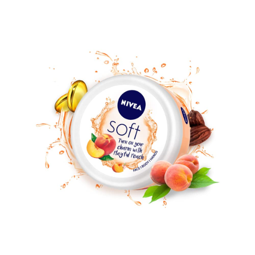 NIVEA Soft Playful Peach Cream 200ml | Hydrating Glow Moisturizer