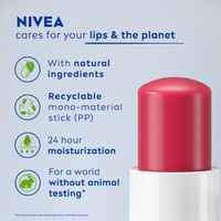 NIVEA Cherry Shine Lip Balm | Tinted & Hydrating Care