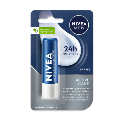 NIVEA Men Active Lip Balm | Hydration & SPF Protection