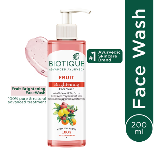 Biotique Fruit Brightening Face Wash for Glowing Skin