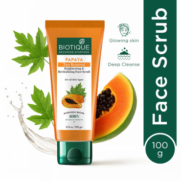 Papaya Tan Removal Brightening Face Scrub