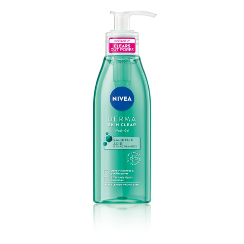 NIVEA Derma Skin Clear Wash Gel for Acne & Oily Skin
