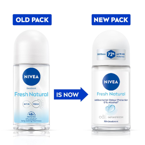 NIVEA Fresh Natural Roll On – 48H Odor Protection