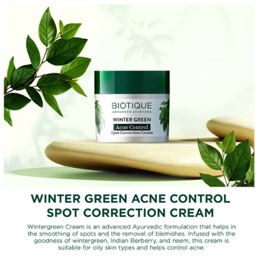 Biotique Winter Green Acne Control Cream 15g