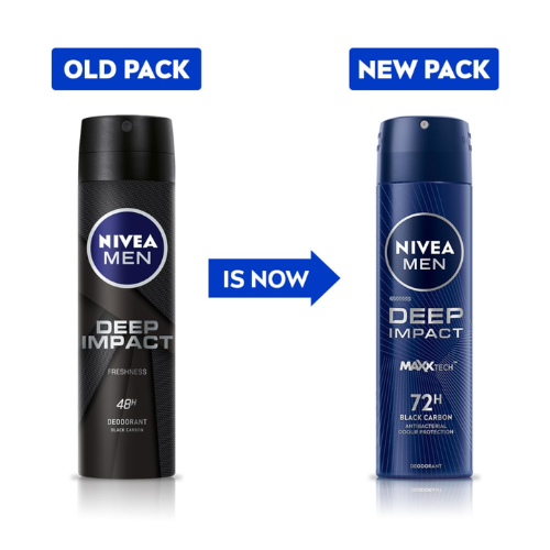 NIVEA Men Deep Impact Deodorant Spray 150ml | Long Freshness