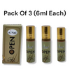 Al-Hiza Open Attar - 6ml Roll On | Concentrated Perfume Oil (Pack of 3)