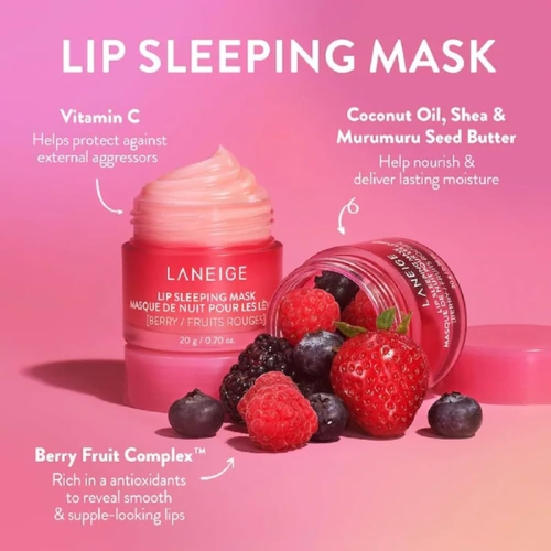 Laneige Lip Sleeping Mask | Moisturizing Lip Treatment with Vitamin C + Shea Butter for Soft Hydrated Lips