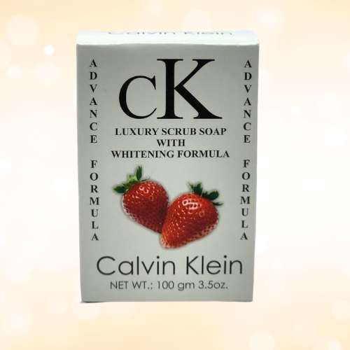 Calvin Klein Strawberry Luxury Scrub Soap with Whitening Formula – Brightening & Deep Cleansing