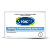 Cetaphil Cleansing & Moisturising Syndet Bar – Soap-Free Gentle Cleanser for Dry and Sensitive Skin