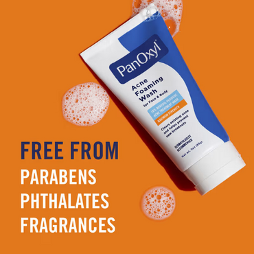 PanOxyl Acne Foaming Wash for Face & Body – Maximum Strength Benzoyl Peroxide Cleanser